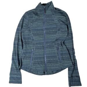 Lululemon Define Jacket Space Dye Twist Dark Slate Fatigue Green Size 8